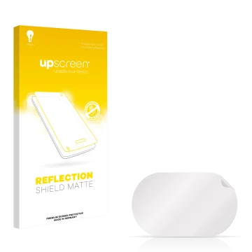 Face avant d’un emballage produit avec le logo de la marque upscreen. À côté se trouve la protection d’écran correspondante.