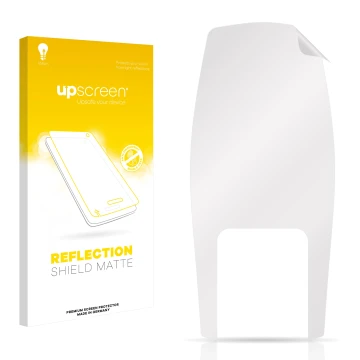 Face avant d’un emballage produit avec le logo de la marque upscreen. À côté se trouve la protection d’écran correspondante.