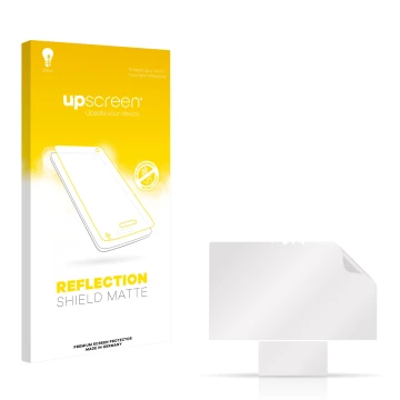 Face avant d’un emballage produit avec le logo de la marque upscreen. À côté se trouve la protection d’écran correspondante.