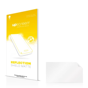 Face avant d’un emballage produit avec le logo de la marque upscreen. À côté se trouve la protection d’écran correspondante.