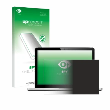 Face avant d’un emballage produit avec le logo de la marque upscreen. À côté, l’appareil est représenté avec la protection d’é