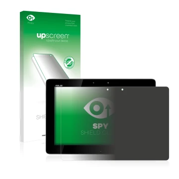 Face avant d’un emballage produit avec le logo de la marque upscreen. À côté, l’appareil ASUS Transformer Pad TF300T est repré