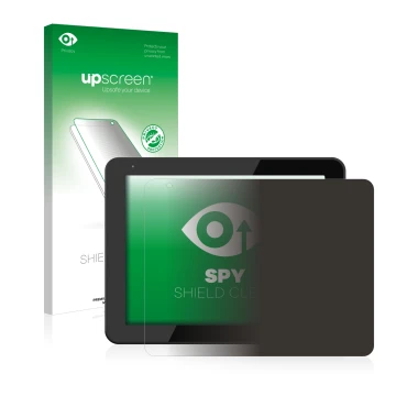 Face avant d’un emballage produit avec le logo de la marque upscreen. À côté, l’appareil BQ Curie 2 est représenté avec la pro