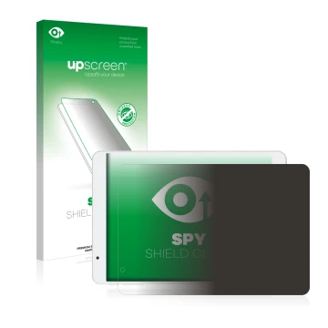 Face avant d’un emballage produit avec le logo de la marque upscreen. À côté, l’appareil Teclast X89HD est représenté avec la 