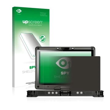 Face avant d’un emballage produit avec le logo de la marque upscreen. À côté, l’appareil Getac V110 est représenté avec la pro
