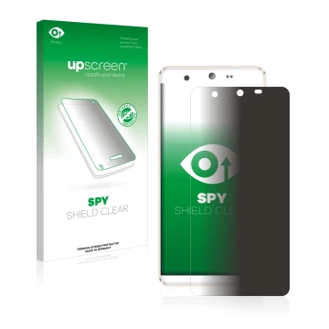 Face avant d’un emballage produit avec le logo de la marque upscreen. À côté, l’appareil Kingzone N5 est représenté avec la pr