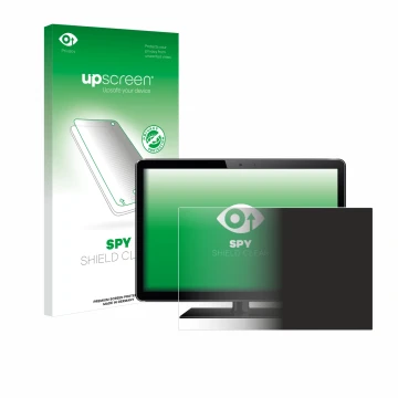 Face avant d’un emballage produit avec le logo de la marque upscreen. À côté, l’appareil est représenté avec la protection d’é