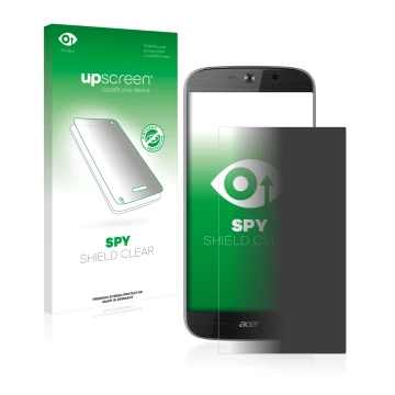 Face avant d’un emballage produit avec le logo de la marque upscreen. À côté, l’appareil Acer Liquid Jade Primo est représenté