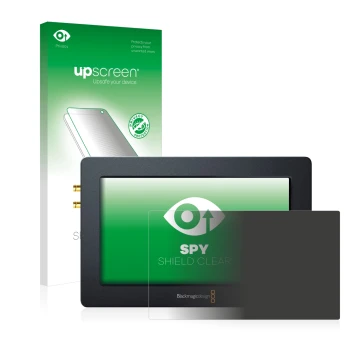 Face avant d’un emballage produit avec le logo de la marque upscreen. À côté, l’appareil Blackmagic Design Blackmagic Video As