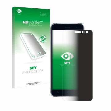Face avant d’un emballage produit avec le logo de la marque upscreen. À côté, l’appareil ASUS ZenFone 3 ZE520KL est représenté
