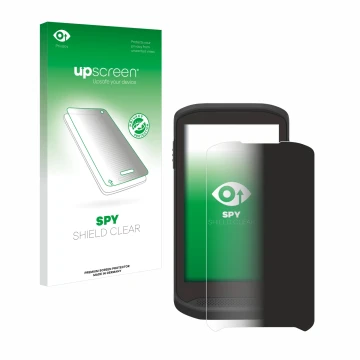 Face avant d’un emballage produit avec le logo de la marque upscreen. À côté, l’appareil Zebra TC25 est représenté avec la pro