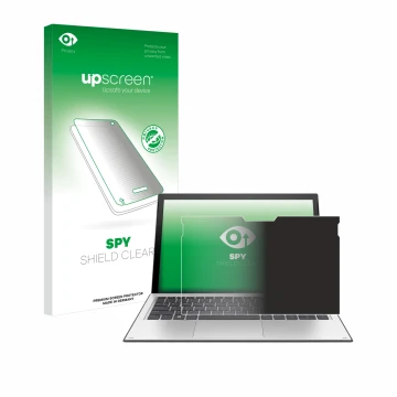 Face avant d’un emballage produit avec le logo de la marque upscreen. À côté, l’appareil HP Elite x2 1013 G3 est représenté av