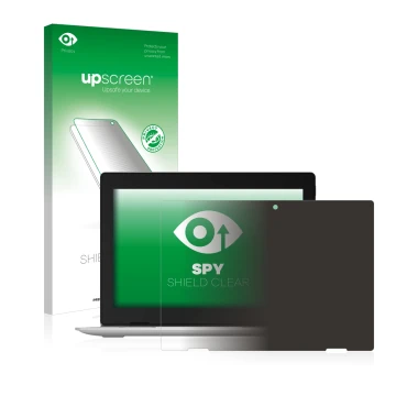 Face avant d’un emballage produit avec le logo de la marque upscreen. À côté, l’appareil Lenovo IdeaPad D330 est représenté av