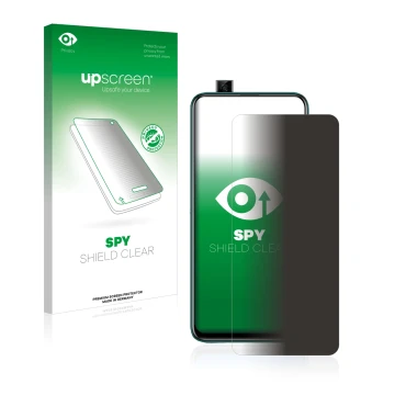 Face avant d’un emballage produit avec le logo de la marque upscreen. À côté, l’appareil Huawei P smart Z est représenté avec 
