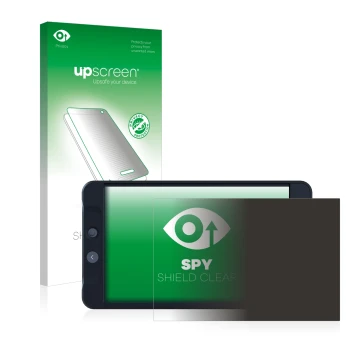 Face avant d’un emballage produit avec le logo de la marque upscreen. À côté, l’appareil SmallHD 702 Black est représenté avec