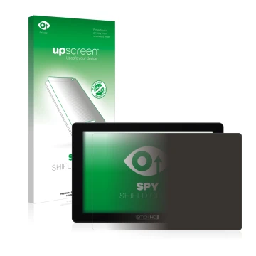 Face avant d’un emballage produit avec le logo de la marque upscreen. À côté, l’appareil SmallHD 702 Touch est représenté avec