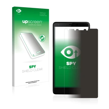 Face avant d’un emballage produit avec le logo de la marque upscreen. À côté, l’appareil Infinix Zero 4 Plus est représenté av
