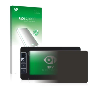 Face avant d’un emballage produit avec le logo de la marque upscreen. À côté, l’appareil SmallHD 503 Ultra Bright est représen