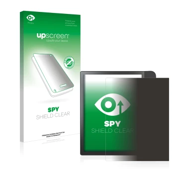 Face avant d’un emballage produit avec le logo de la marque upscreen. À côté, l’appareil Tolino Epos 2 est représenté avec la 