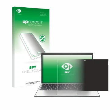 Face avant d’un emballage produit avec le logo de la marque upscreen. À côté, l’appareil HP Elite x2 G4 est représenté avec la