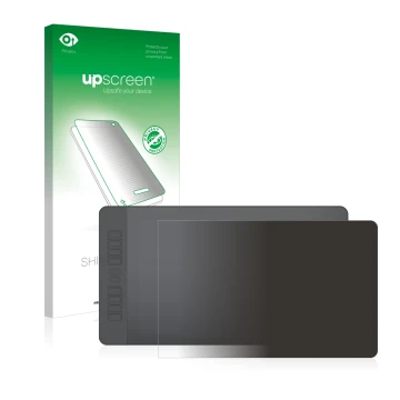 Face avant d’un emballage produit avec le logo de la marque upscreen. À côté, l’appareil Gaomon PD1560 est représenté avec la 