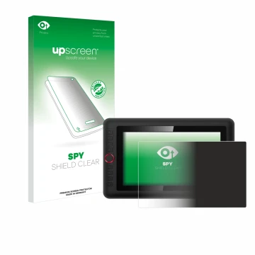 Face avant d’un emballage produit avec le logo de la marque upscreen. À côté, l’appareil XP-Pen Artist 12 Pro est représenté a