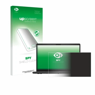 Face avant d’un emballage produit avec le logo de la marque upscreen. À côté, l’appareil Dell Latitude 5500 est représenté ave