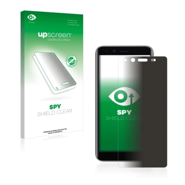Face avant d’un emballage produit avec le logo de la marque upscreen. À côté, l’appareil Emporia Smart 3 mini est représenté a