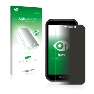 Face avant d’un emballage produit avec le logo de la marque upscreen. À côté, l’appareil Ulefone Armor X7 Pro est représenté a