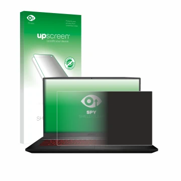 Face avant d’un emballage produit avec le logo de la marque upscreen. À côté, l’appareil MSI GF75 10SDR-234 est représenté ave