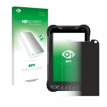 Face avant d’un emballage produit avec le logo de la marque upscreen. À côté, l’appareil UniStrong UT30 8