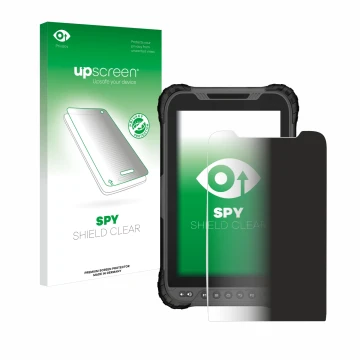 Face avant d’un emballage produit avec le logo de la marque upscreen. À côté, l’appareil GeoMax Zenius 800 est représenté avec
