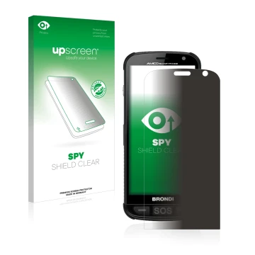 Face avant d’un emballage produit avec le logo de la marque upscreen. À côté, l’appareil Brondi Amico est représenté avec la p