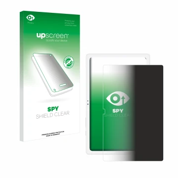 Face avant d’un emballage produit avec le logo de la marque upscreen. À côté, l’appareil Samsung Galaxy Tab A7 10.4 WiFi 2020 
