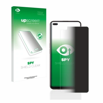 Face avant d’un emballage produit avec le logo de la marque upscreen. À côté, l’appareil Oppo Reno 4 Z 5G est représenté avec 
