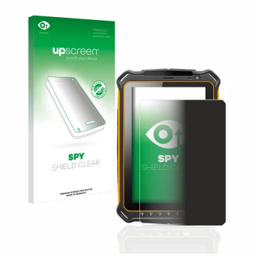Face avant d’un emballage produit avec le logo de la marque upscreen. À côté, l’appareil i.safe MOBILE IS930.2 est représenté 