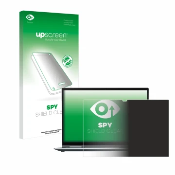 Face avant d’un emballage produit avec le logo de la marque upscreen. À côté, l’appareil Lenovo ThinkPad X1 Yoga (6ème Gen.) e