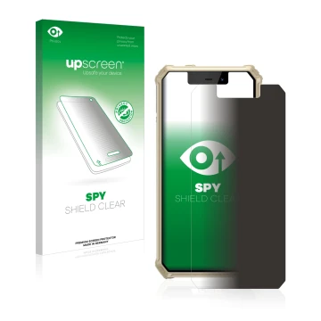 Face avant d’un emballage produit avec le logo de la marque upscreen. À côté, l’appareil iiiF150 B2021 est représenté avec la 