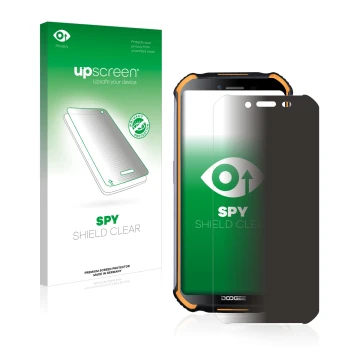Face avant d’un emballage produit avec le logo de la marque upscreen. À côté, l’appareil Doogee S40 Pro est représenté avec la