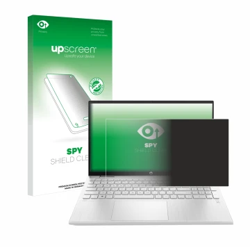Face avant d’un emballage produit avec le logo de la marque upscreen. À côté, l’appareil HP ProBook 440 G8 est représenté avec