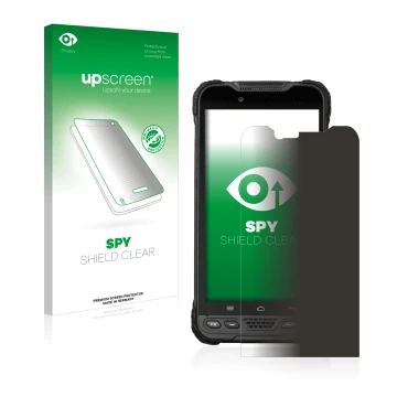 Face avant d’un emballage produit avec le logo de la marque upscreen. À côté, l’appareil UniStrong UT10 6