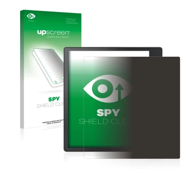 Face avant d’un emballage produit avec le logo de la marque upscreen. À côté, l’appareil Kobo Elipsa est représenté avec la pr