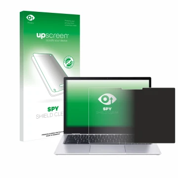 Face avant d’un emballage produit avec le logo de la marque upscreen. À côté, l’appareil Acer Chromebook Spin 513 CP513-1H-S72
