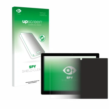 Face avant d’un emballage produit avec le logo de la marque upscreen. À côté, l’appareil Hyrican Enwo Pad est représenté avec 