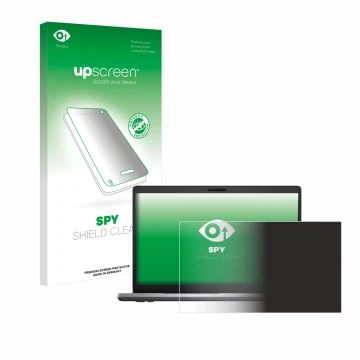 Face avant d’un emballage produit avec le logo de la marque upscreen. À côté, l’appareil Dell Latitude 5510 est représenté ave