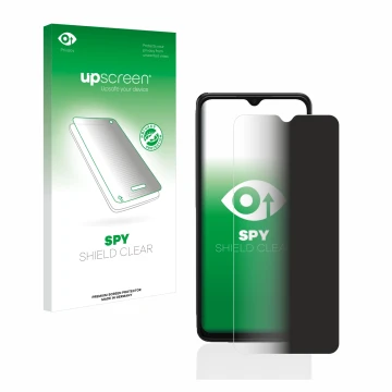 Face avant d’un emballage produit avec le logo de la marque upscreen. À côté, l’appareil Samsung Galaxy A13 5G est représenté 