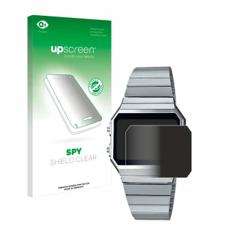 Face avant d’un emballage produit avec le logo de la marque upscreen. À côté, l’appareil Casio A700WE est représenté avec la p