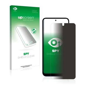 Face avant d’un emballage produit avec le logo de la marque upscreen. À côté, l’appareil Motorola Moto G41 est représenté avec