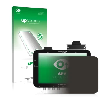 Face avant d’un emballage produit avec le logo de la marque upscreen. À côté, l’appareil Convergent Design Odyssey 7Q+ est rep