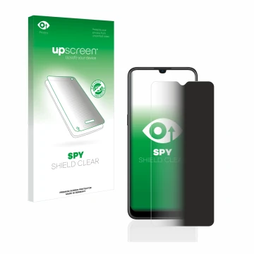 Face avant d’un emballage produit avec le logo de la marque upscreen. À côté, l’appareil Nokia G21 est représenté avec la prot